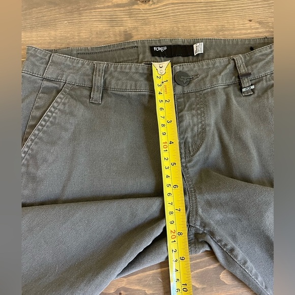 Fox Racing Womens Juniors 5 Olive Green/Grey Skinny Pant with Ankle Button - Picture 9 of 10